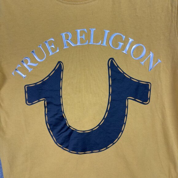 True Religion Gold Graphic T-Shirt Kids M 100% Cotton Casual Short Sleeve - Picture 3 of 9